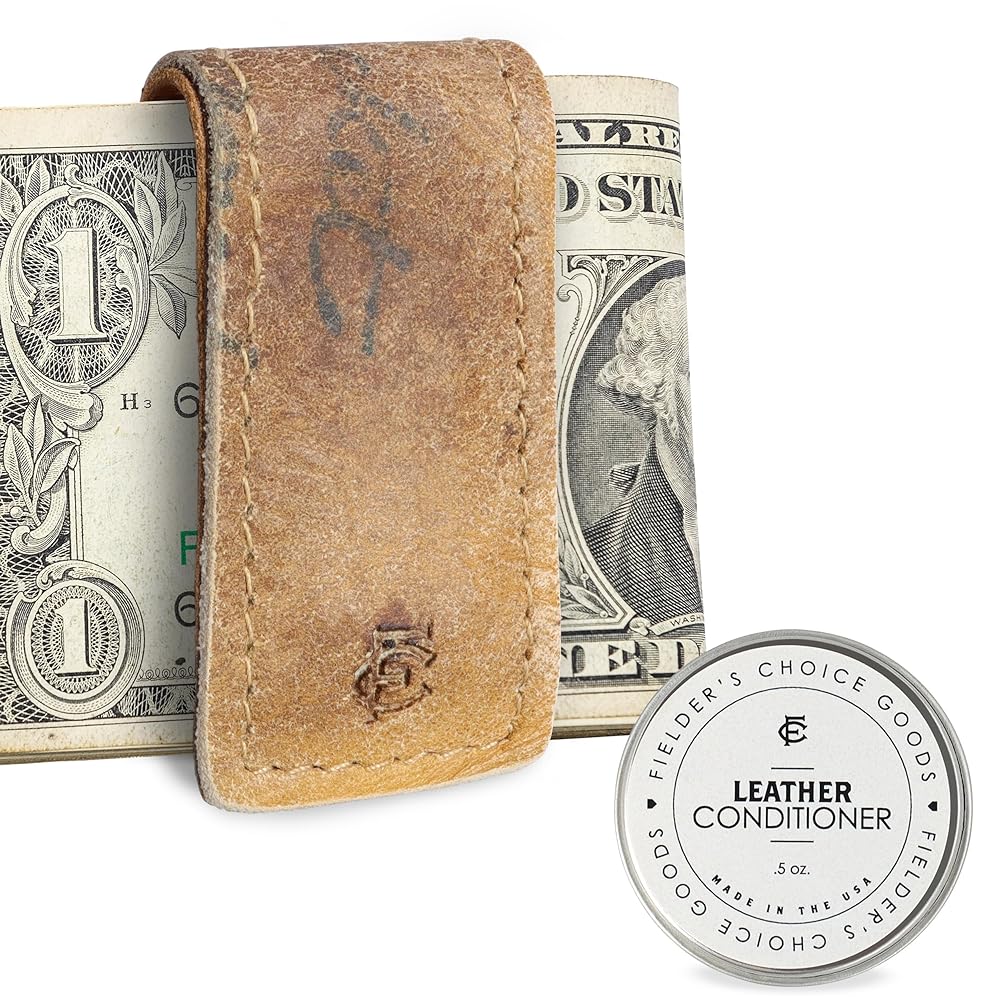 Amazon.com: FIELDERS CHOICE GOODS Leather Money Clip